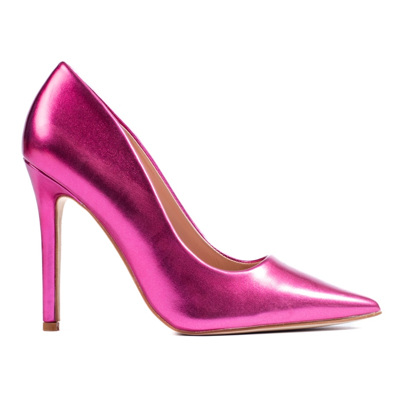Escarpins à talons aiguilles Shelovet rose métallisé