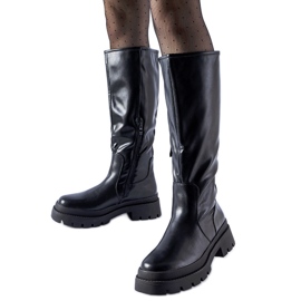 Bottines classiques plates noires Christien
