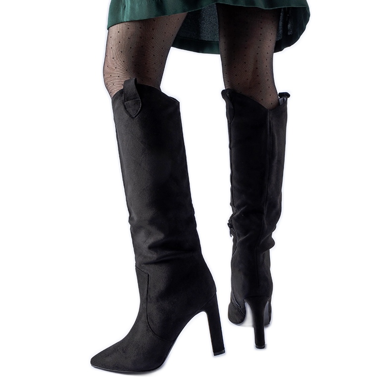 Santiags Draper noires le noir