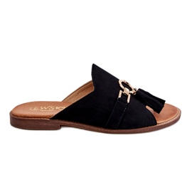 Lewski Shoes Chaussons Femme Daim Leski Shoes 3226 Noir