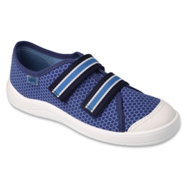 Befado chaussons enfants avec Velcro 772X003 bleu marine