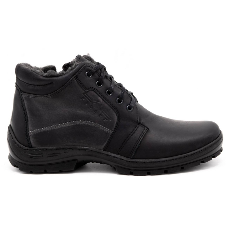 Polbut Bottes d'hiver pour hommes noires K9s le noir