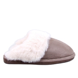 Chaussons femme Otteys Mocca avec fourrure brun Chaussons femme Otteys Mocca avec fourrure brun