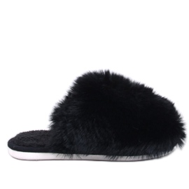 Calvert Chaussons fourrure femme noirs