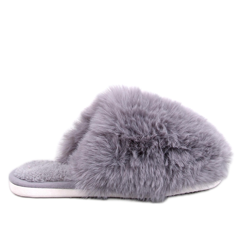 Chaussons en fourrure femme Calvert, gris