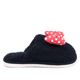 Chaussons enfant avec noeud Enfant Noir