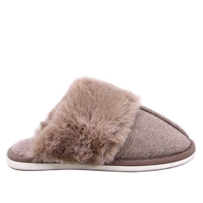 Chaussons homme Gregory Brown à chevrons beige