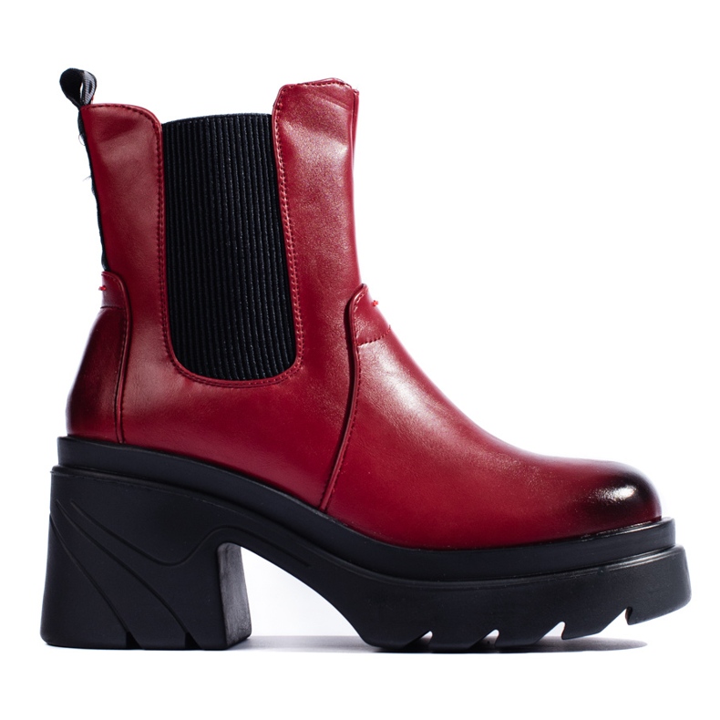 Bottines Chelsea rouges pour femmes de Daszyński
