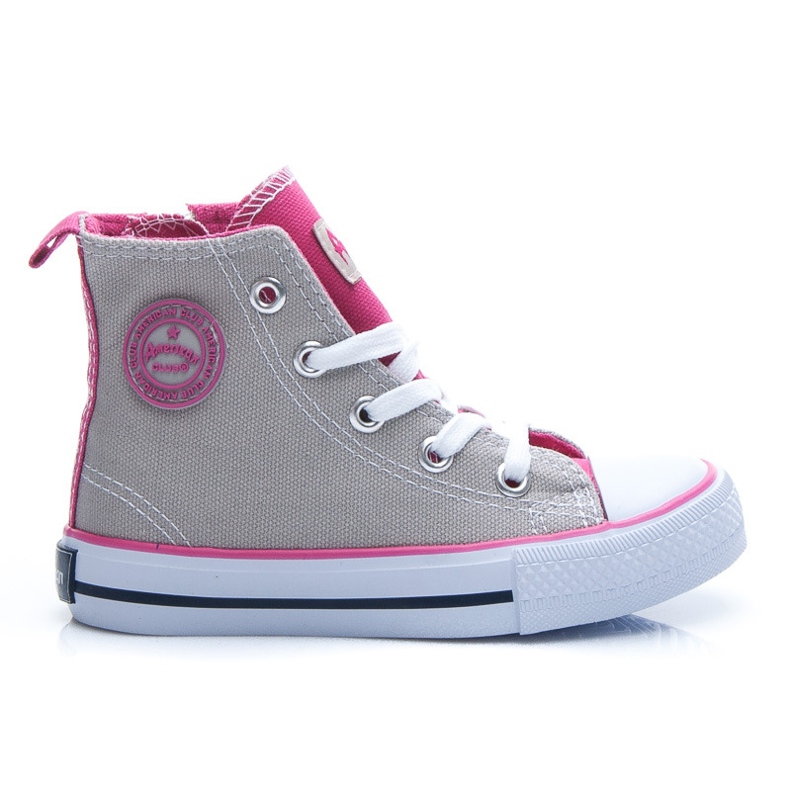 American Club Baskets pour filles gris