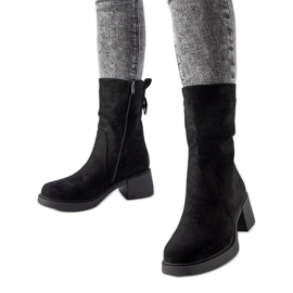 Bottines noires en éco-daim Agordino