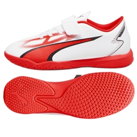 Chaussures de football Puma Ultra Play It V Jr 107538-01 blanc