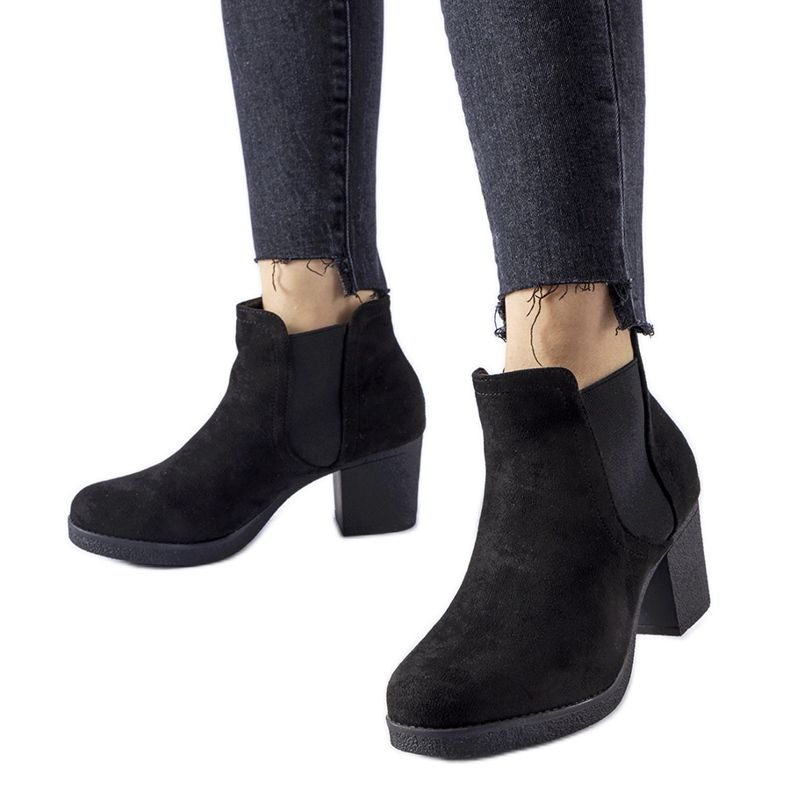 Bottines à enfiler Trevano noires le noir