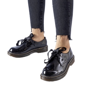 Chaussures vernies noires avec nœud Rodriguez le noir