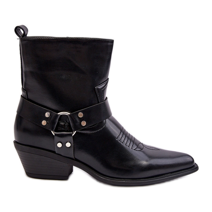 Bottes de cowboy isolées pour femmes noires Venosa le noir