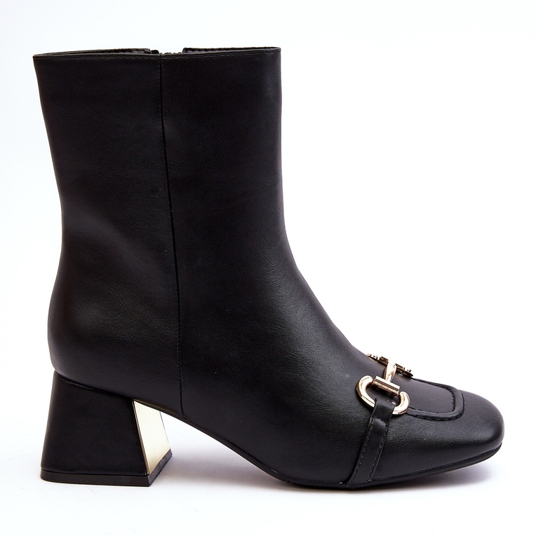 Bottines à talons hauts Adinah noires avec décoration le noir Bottines à talons hauts Adinah noires avec décoration le noir