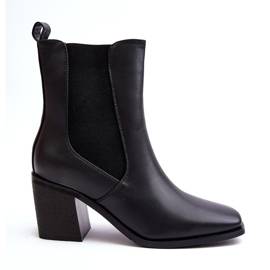 Bottines à talons hauts pour femmes, noir Creazza