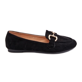 Mocassins pour femmes avec décoration en éco-daim, Noir Winalita le noir