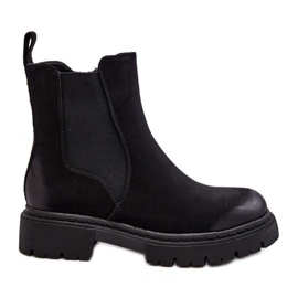 Bottines Chelsea isolées avec fermeture éclair pour femme, noir Vesta