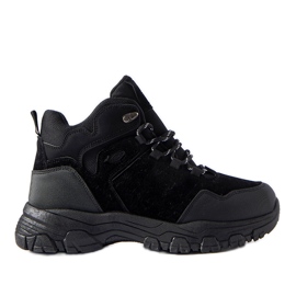 Bottines Ponte isolées noires en éco-daim pour hommes le noir Bottines Ponte isolées noires en éco-daim pour hommes le noir