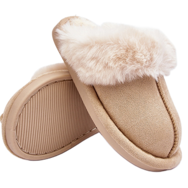 Chaussons Befana Befana pour enfants avec fourrure beige Chaussons Befana Befana pour enfants avec fourrure beige