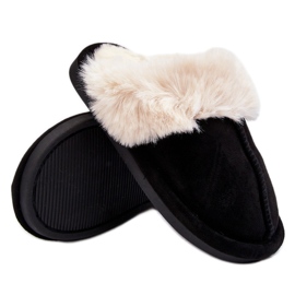 Chaussons enfants Befana noirs avec fourrure