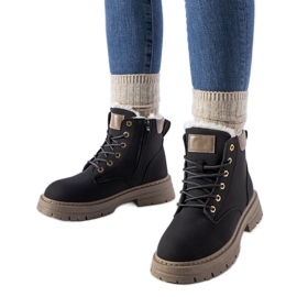 Bottes Mcwhorter isolées noires le noir