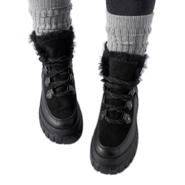 Bottines noires à semelle massive Cervantes