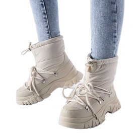 Bottes de neige Aubine isolées beiges