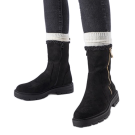 Bottes isolées noires avec fermeture éclair Sunnyslope