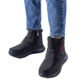 Bottes de neige isolées courtes noires Chestnut