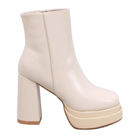 Bottines plateforme Charokee Beige confortables - 2ème qualité