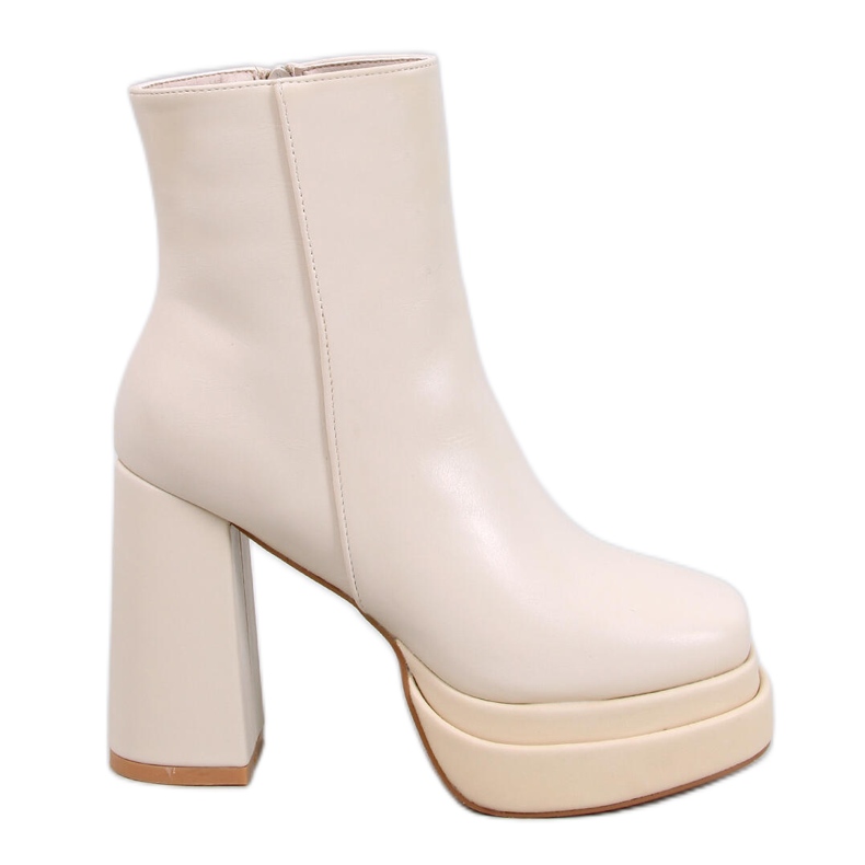 Bottines plateforme Charokee Beige confortables - 2ème qualité