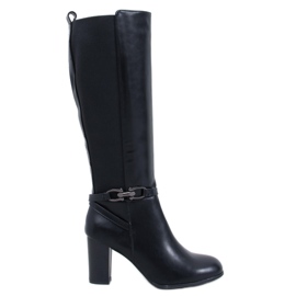 Bottines à talons hauts Classic Milss Black le noir