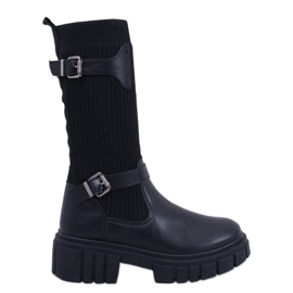 Rhea Boots noires à tige souple le noir