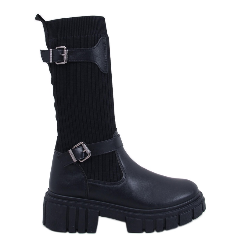 Rhea Boots noires à tige souple le noir