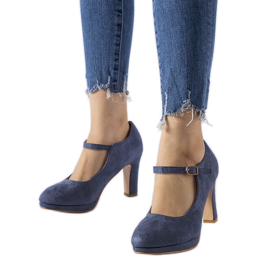 Chaussure talon bleu marine hot sale