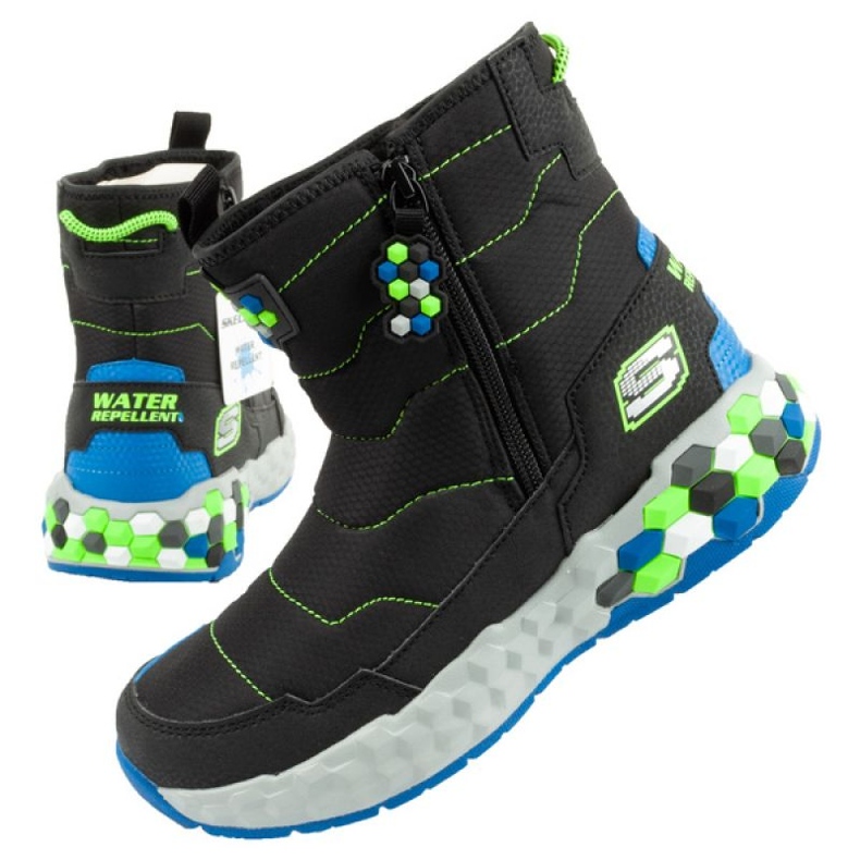 Skechers Jr 402216L/BBLM bottes de neige le noir