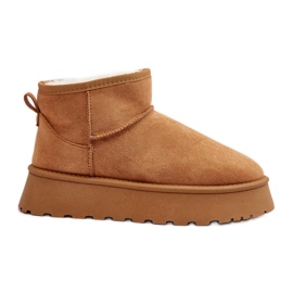 Bottes de neige à plateforme Camel Pirette pour femmes brun