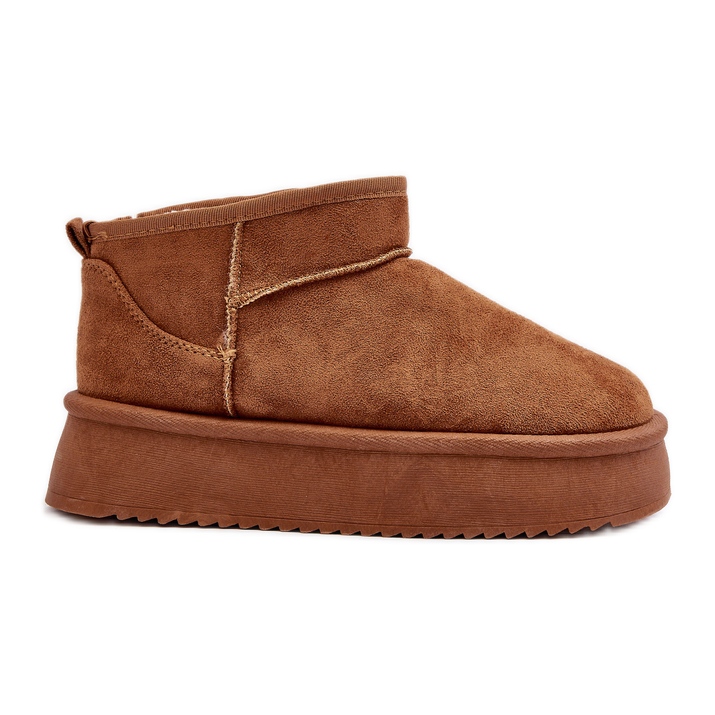 Bottes de neige à semelle épaisse pour femme Camel Caliksa brun