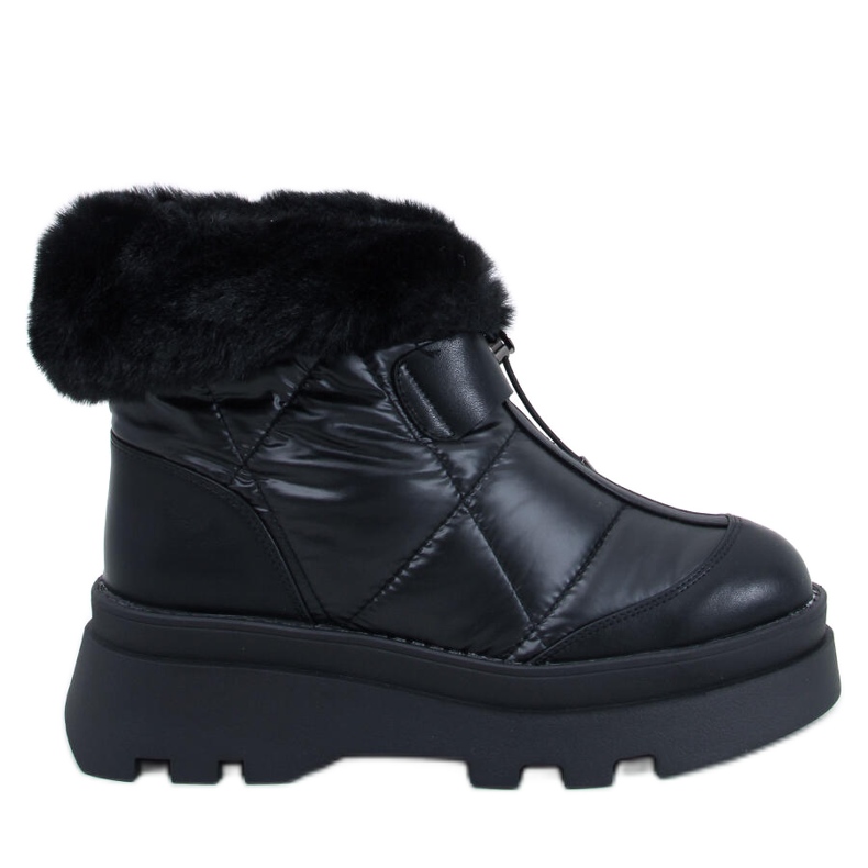Tavaris Bottes de neige noires avec fourrure le noir