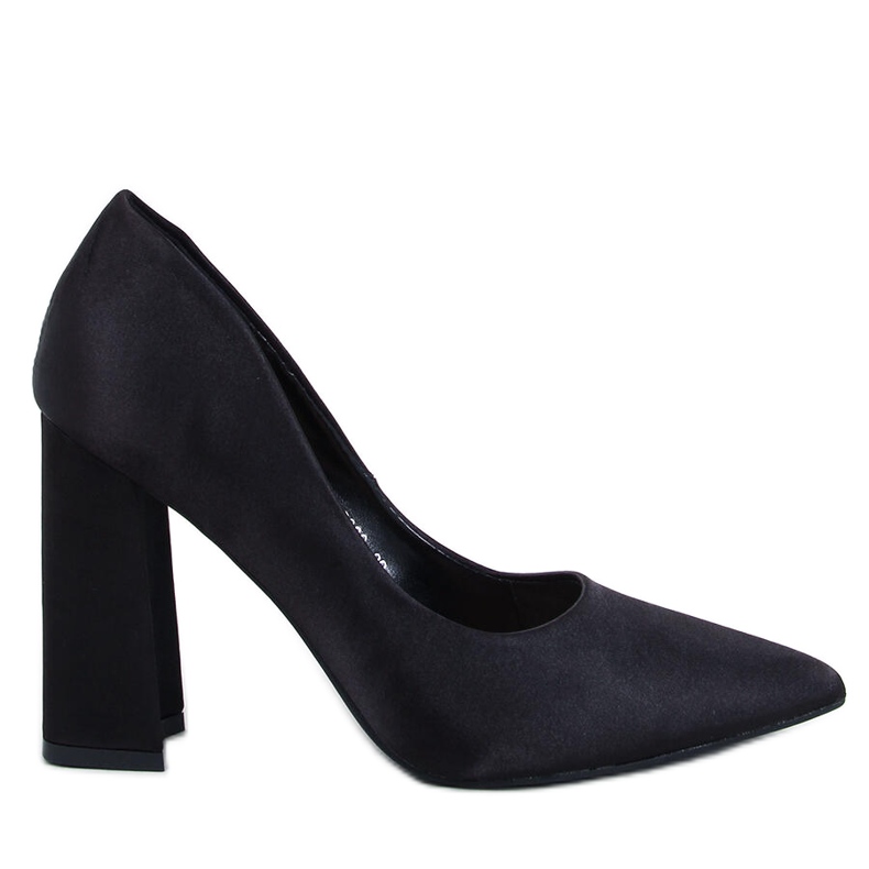 Astia Escarpins à talons hauts en satin noir le noir