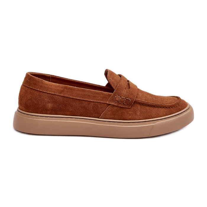 Zazoo 1574 Mocassins en daim pour hommes, marron brun