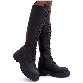 Seastar Bottes cuissardes isolées à lacets Bergdis noires