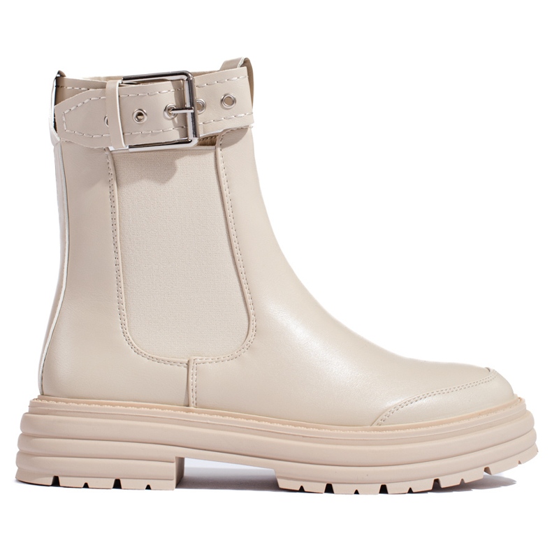 Bottines Chelsea beiges pour femmes de Shelovet