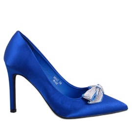 Épingles en satin avec un nœud Trini Blue bleu Épingles en satin avec un nœud Trini Blue bleu