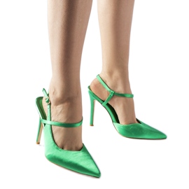 Talon ouvert vert Talons hauts Aquilone