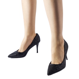 Escarpins Schaumburg noirs à paillettes le noir