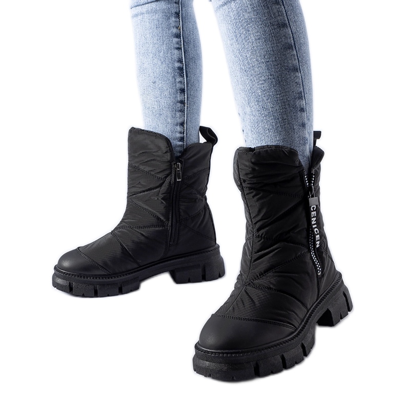 Bottes de neige Antonina matelassées isolées noires le noir Bottes de neige Antonina matelassées isolées noires le noir