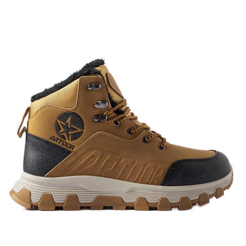 Chaussures de trekking isolées marron pour hommes par Nurra brun