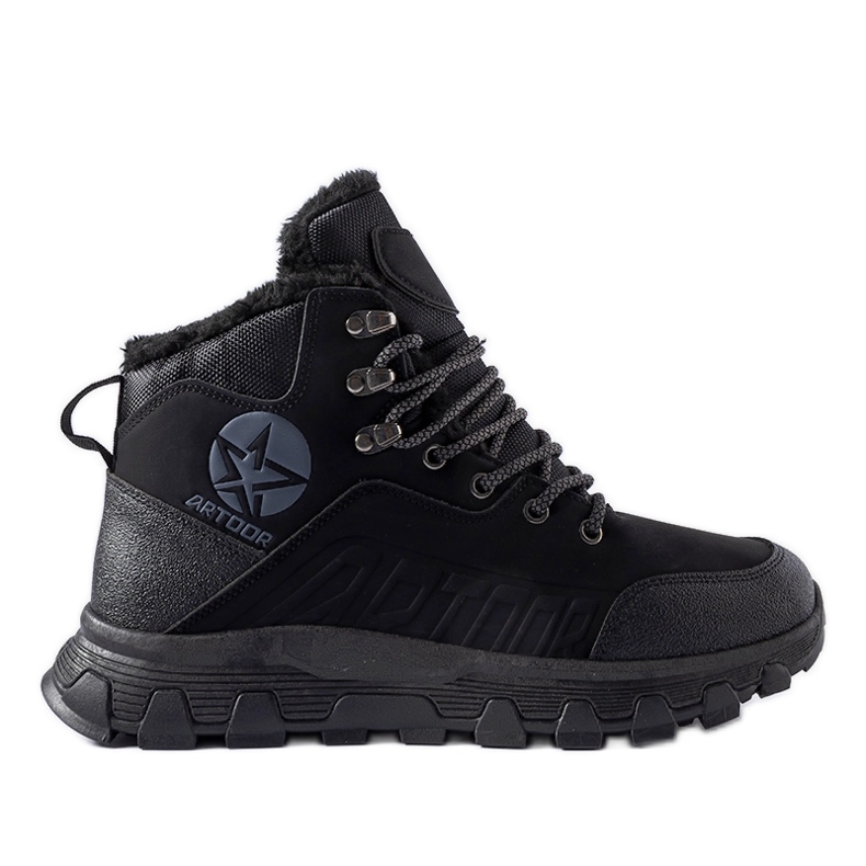 Chaussures de trekking Nurra isolées noires pour hommes le noir